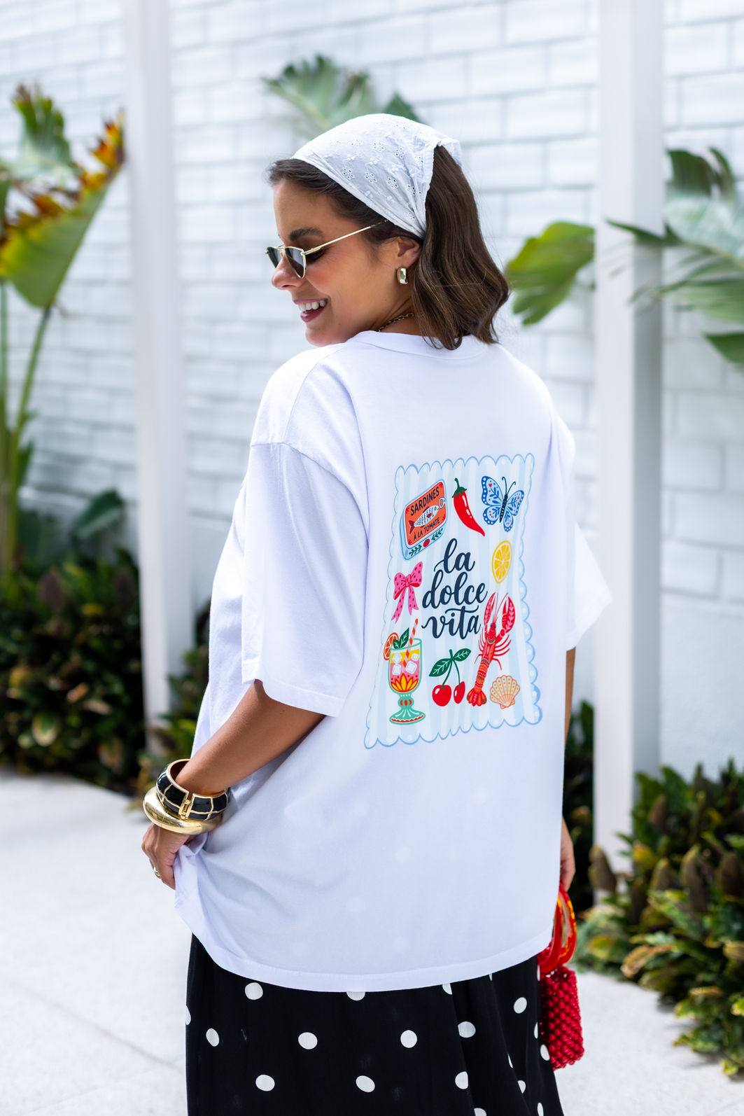 Tshirt Oversized - La Dolce Vita - Branca Tshirt Oversized - La Dolce Vita - Branca