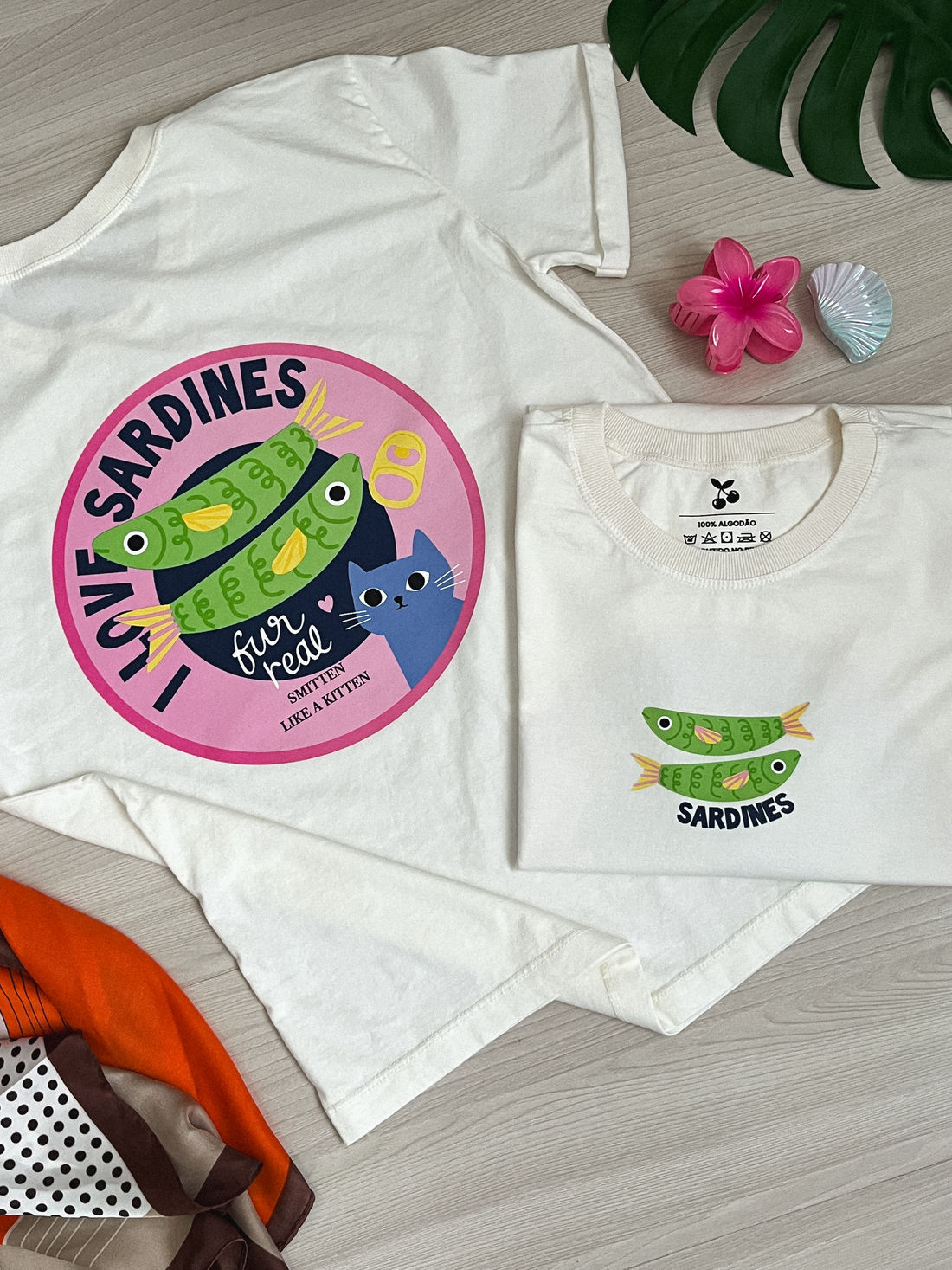 Tshirt Premium - Sardinha DTF - Off White Tshirt Premium - Sardinha DTF - Off White