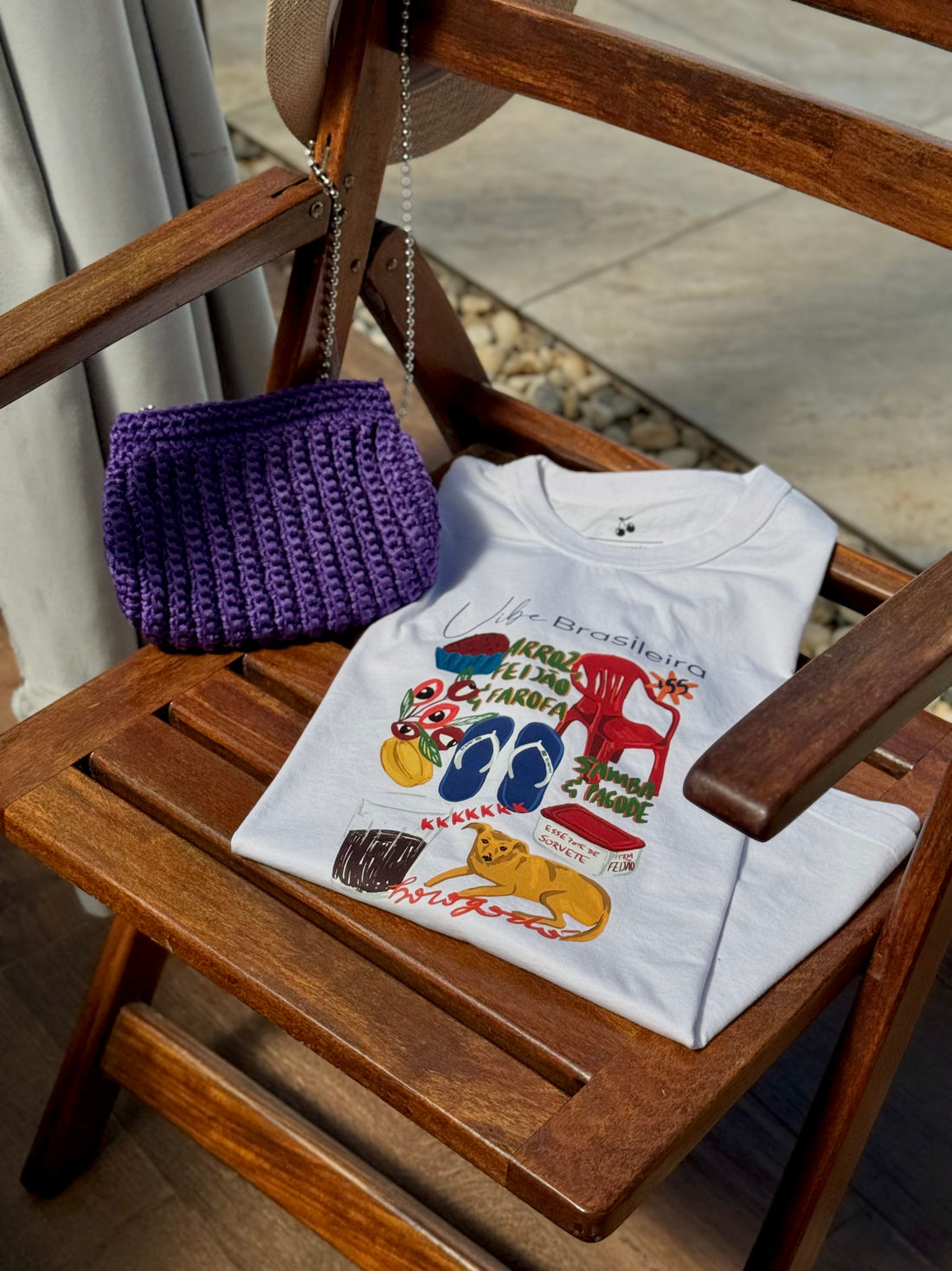 T-shirt Oversized - Vibe Brasileira DTF - Branca