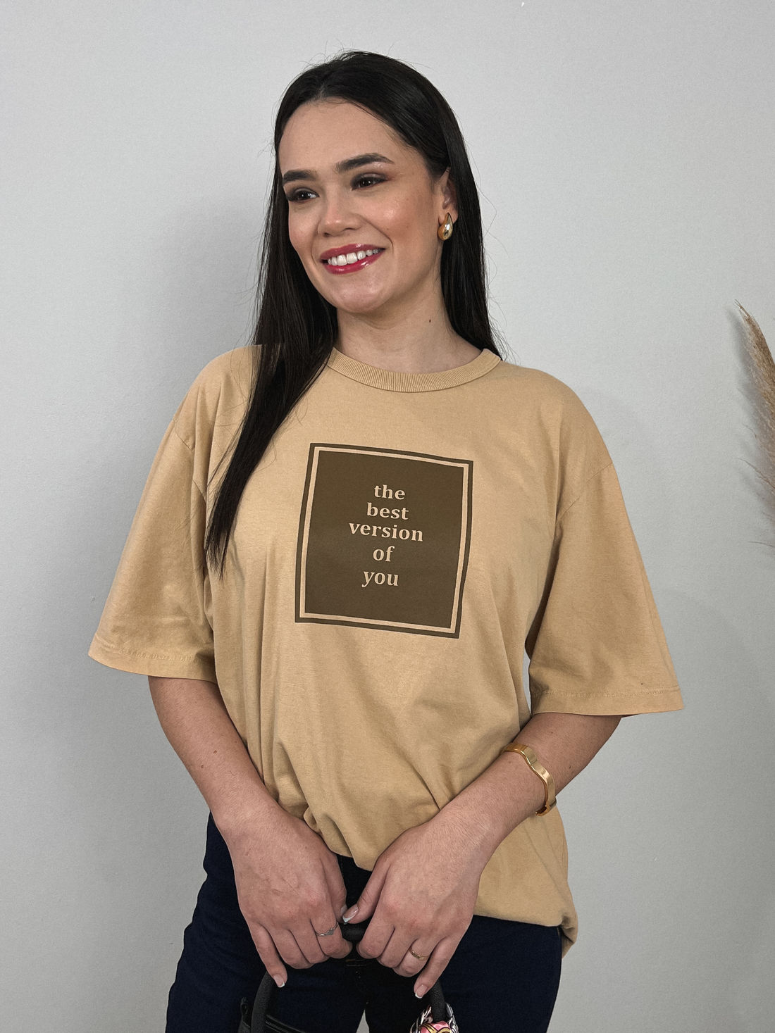 Tshirt Oversized - The Best Version - Capuccino