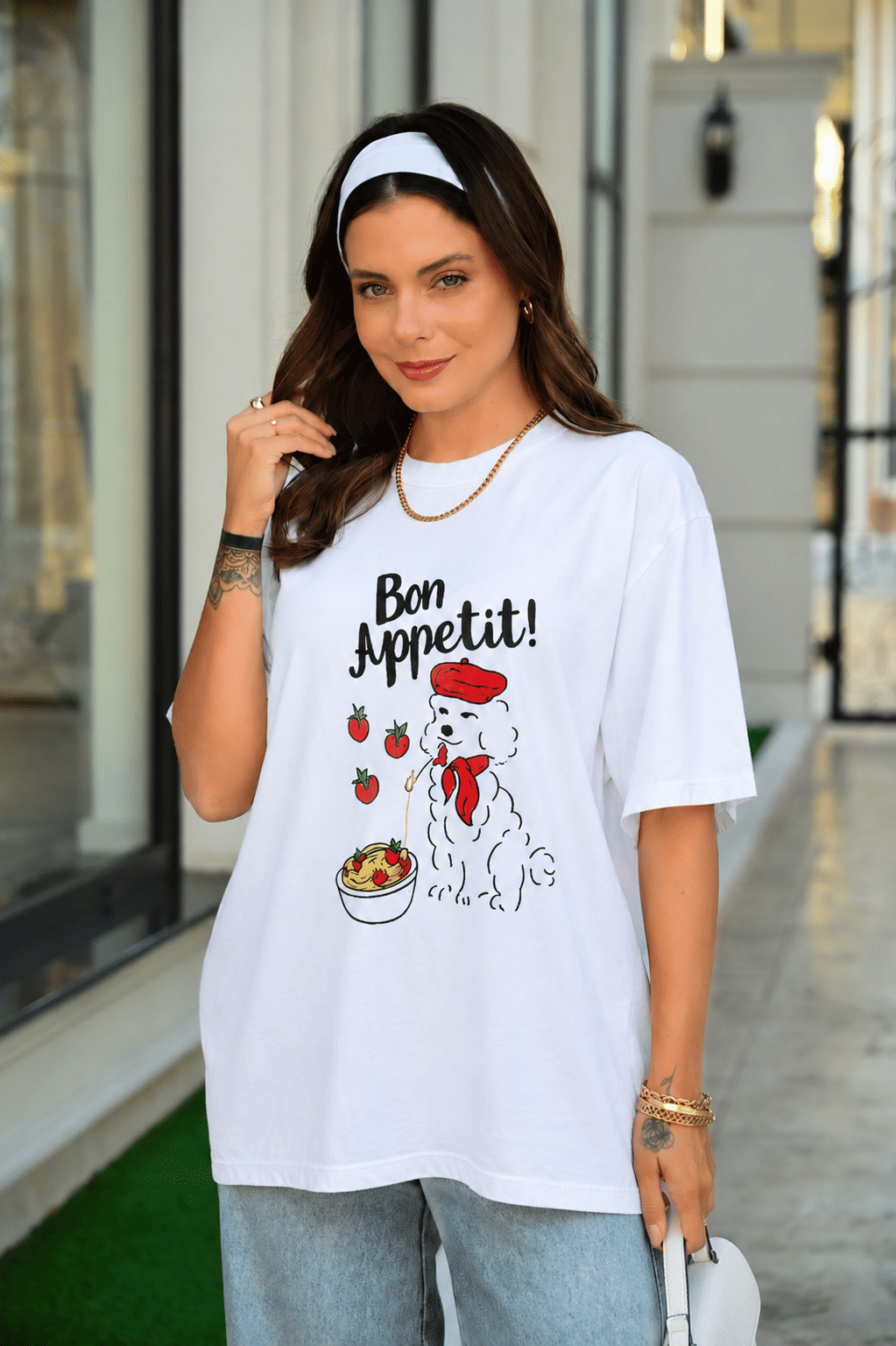 Tshirt Oversized - Bon Appetit - Branca Tshirt Oversized - Bon Appetit - Branca