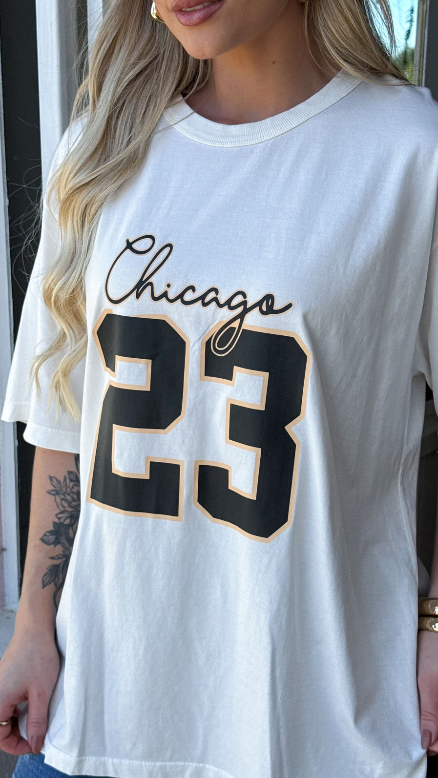 T-shirt Oversized - Chicago 23 DTF - Off White T-shirt Oversized - Chicago 23 DTF - Off White