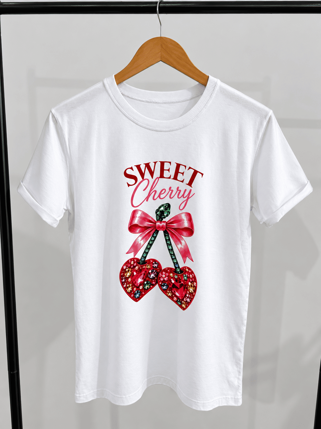 Tshirt Premium - Sweet Cherry DTF - Branca Tshirt Premium - Sweet Cherry DTF - Branca