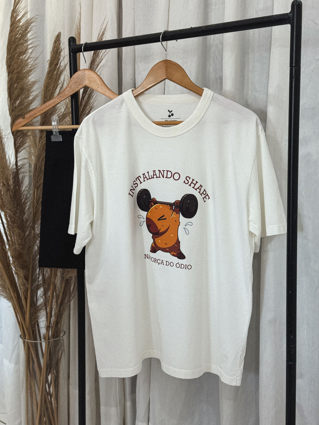 T-shirt Oversized - Instalando Shape - Off White