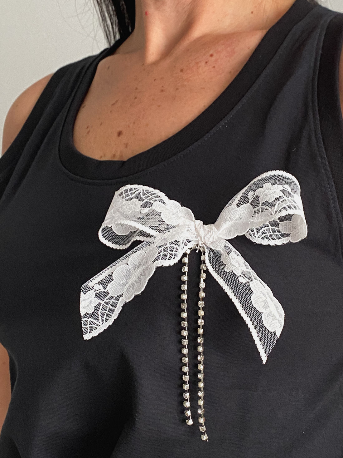 Regata Cleo Meia Cereja - Preto Regata Cleo Meia Cereja - Preto