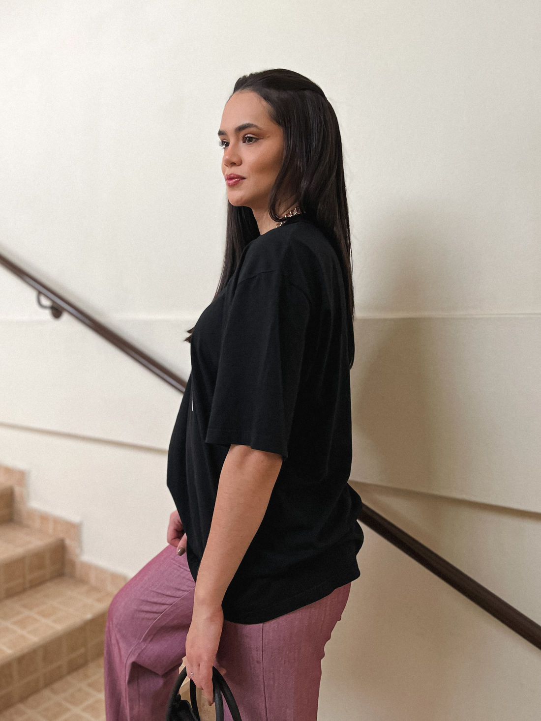 Tshirt Oversized - Laços - Preta