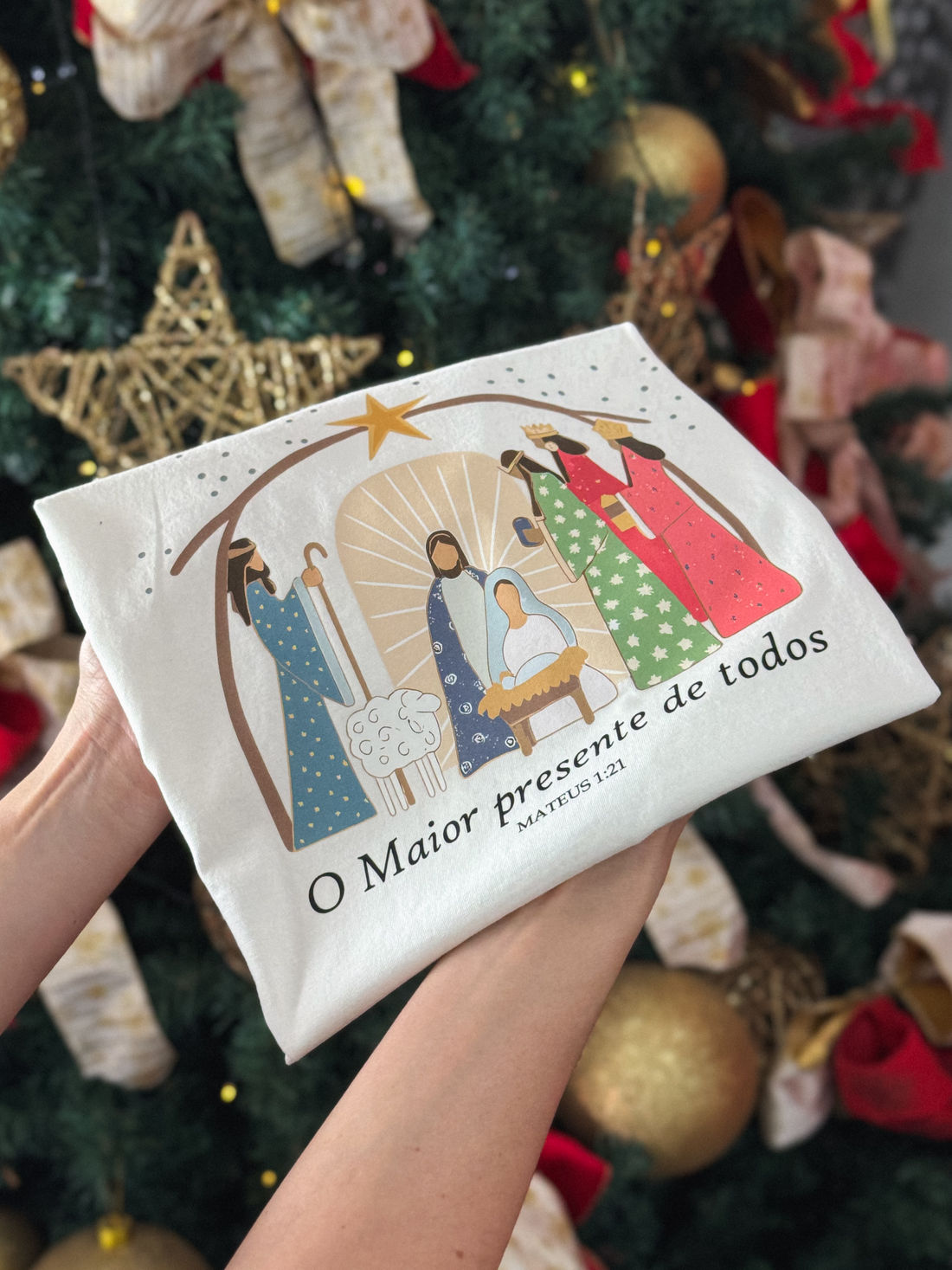 Tshirt Premium - Mateus 1:21 DTF - Off White Tshirt Premium - Mateus 1:21 DTF - Off White