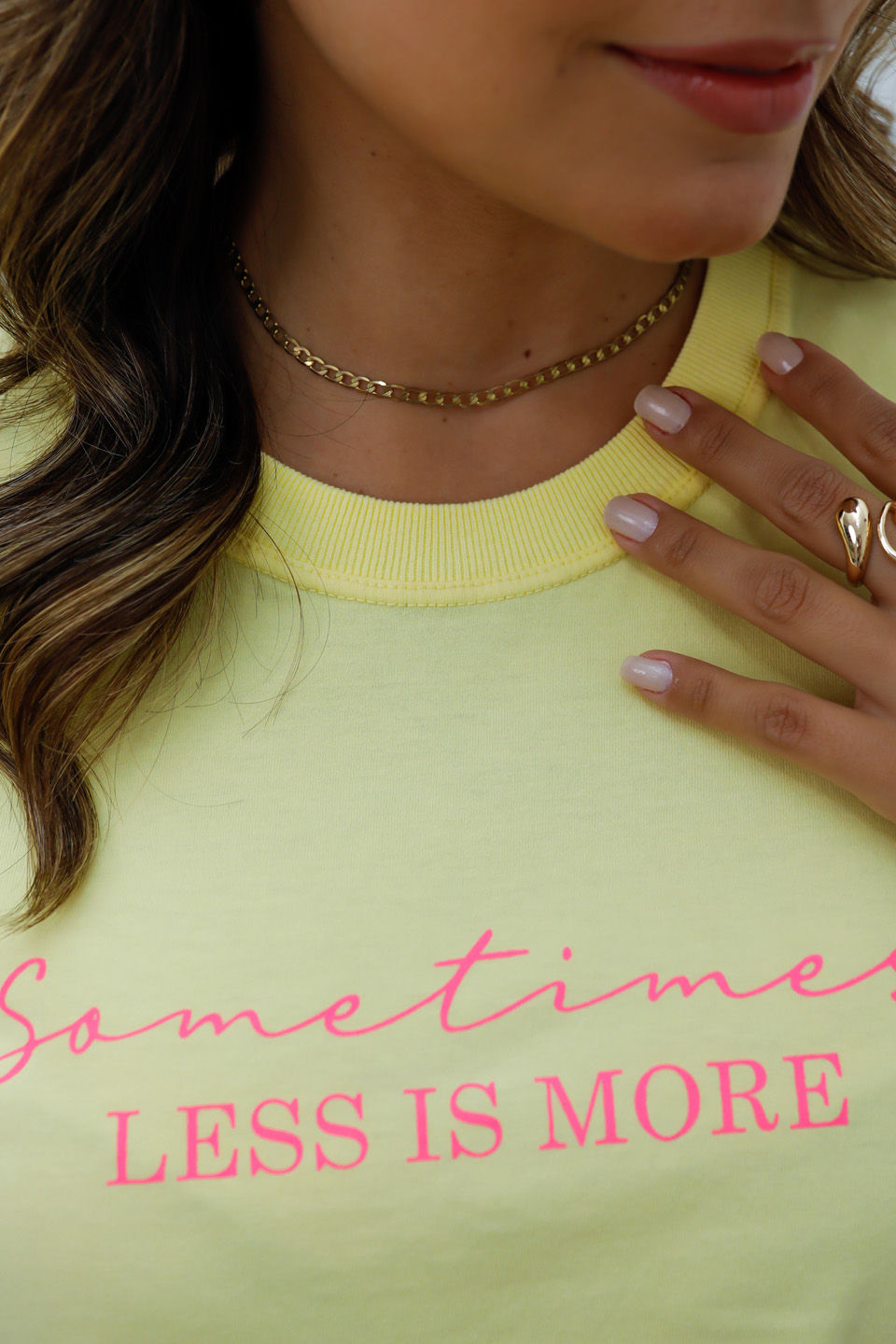 Cropped Oversized - Sometimes - Amarelo Cropped Oversized - Sometimes - Amarelo