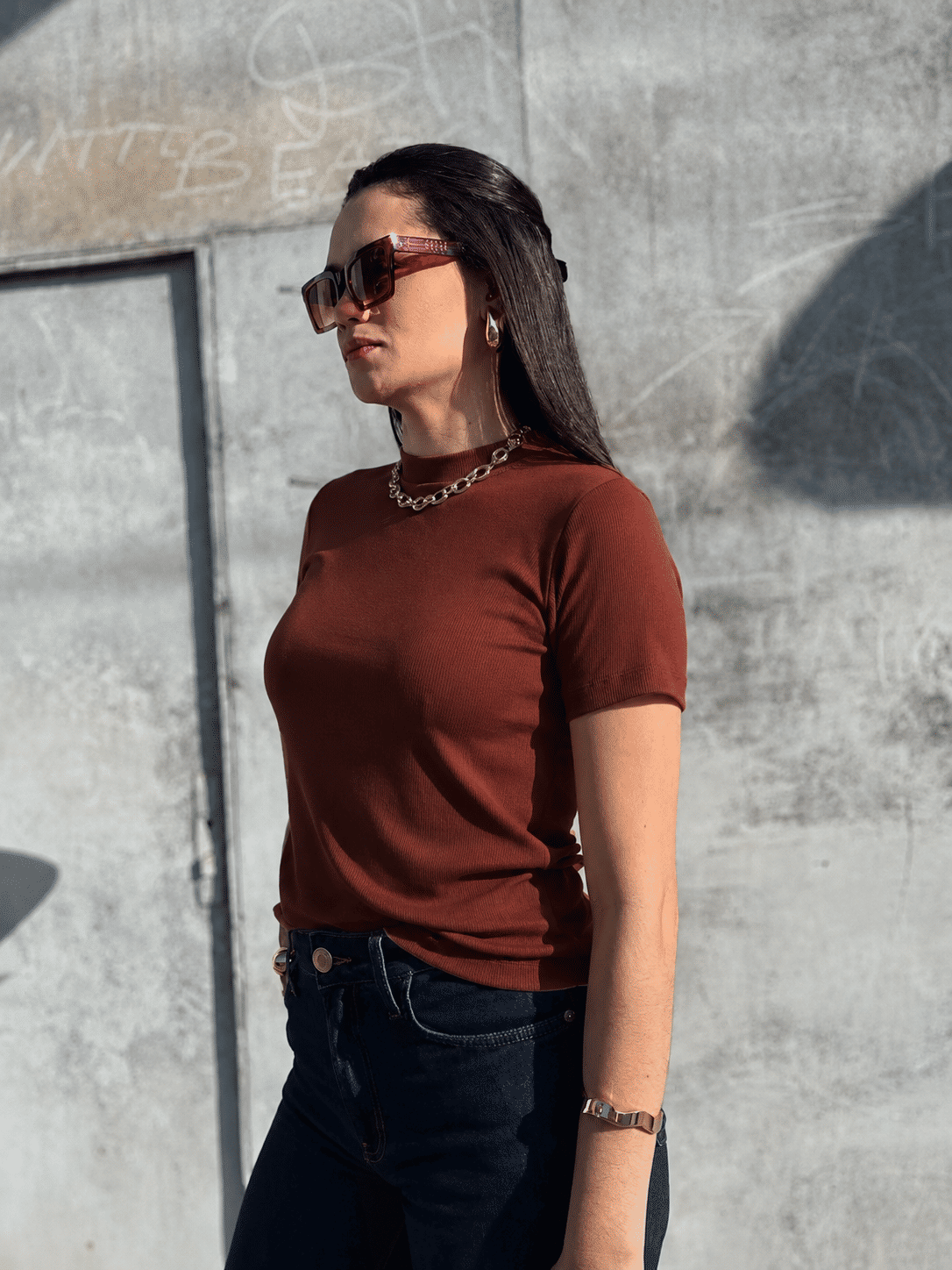 Blusa Anne Marrom Blusa Anne Marrom