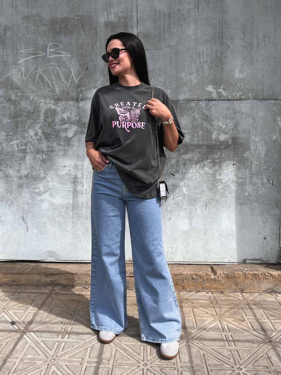 Tshirt Oversized - Purpose - Cinza Estonado