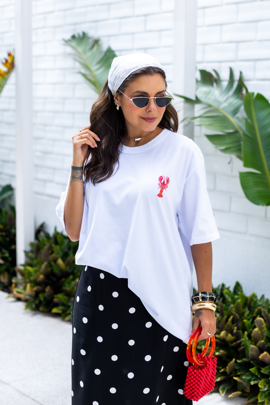 Tshirt Oversized - La Dolce Vita - Branca Tshirt Oversized - La Dolce Vita - Branca