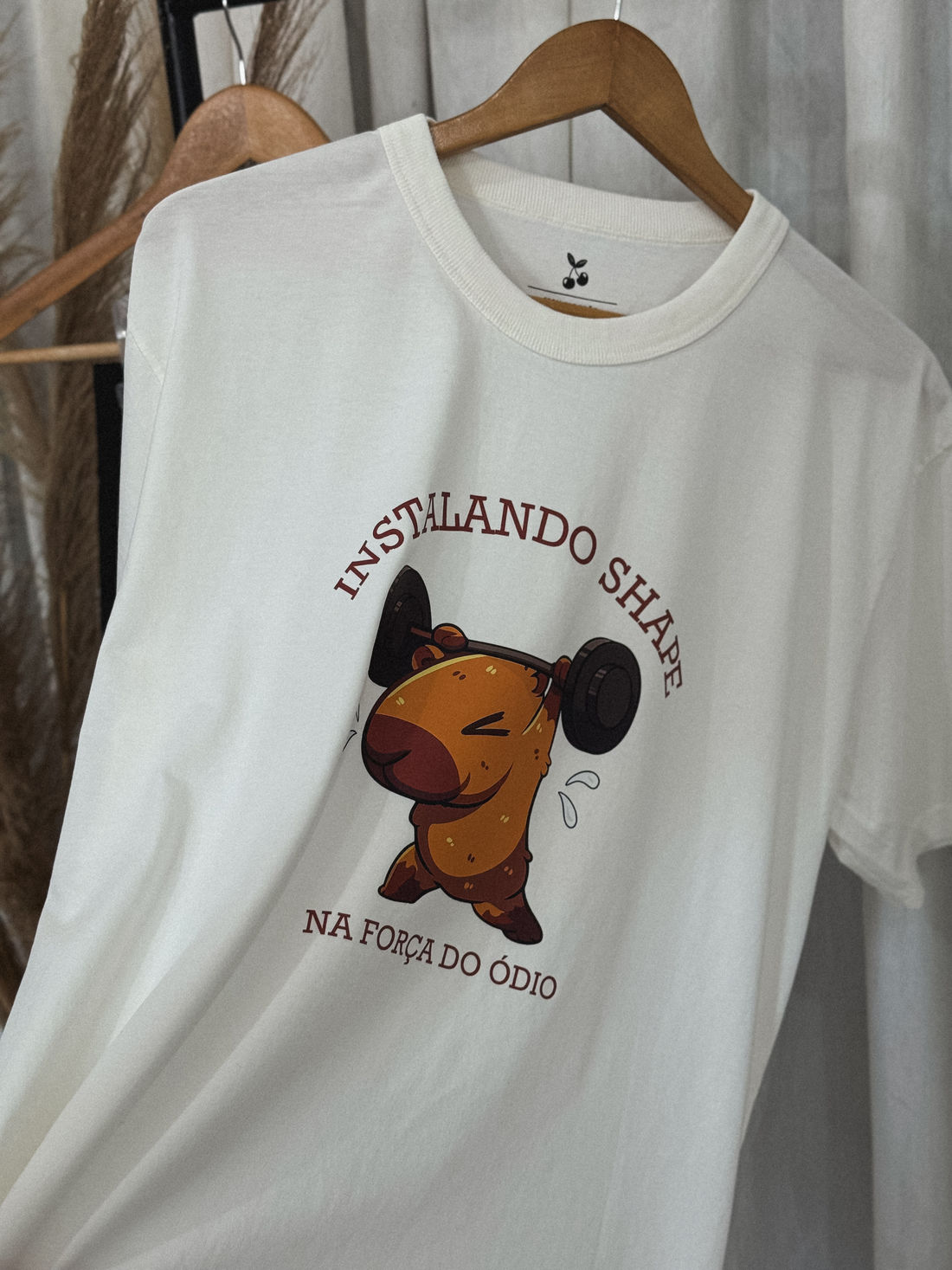 T-shirt Oversized - Instalando Shape - Off White