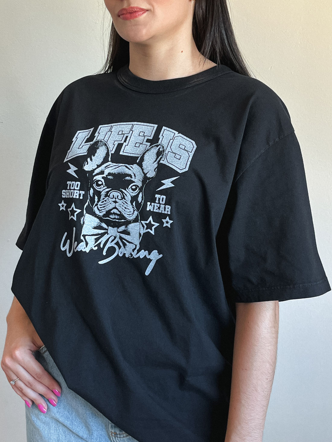 Tshirt Oversized - Life is - Preto Tshirt Oversized - Life is - Preto