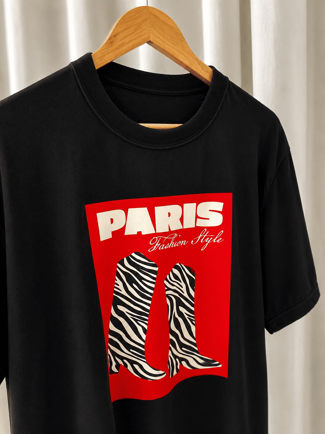 Tshirt Oversized - Paris - Preta Tshirt Oversized - Paris - Preta