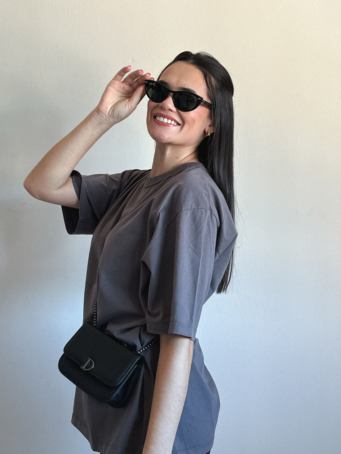 Tshirt Oversized Lisa - Cinza