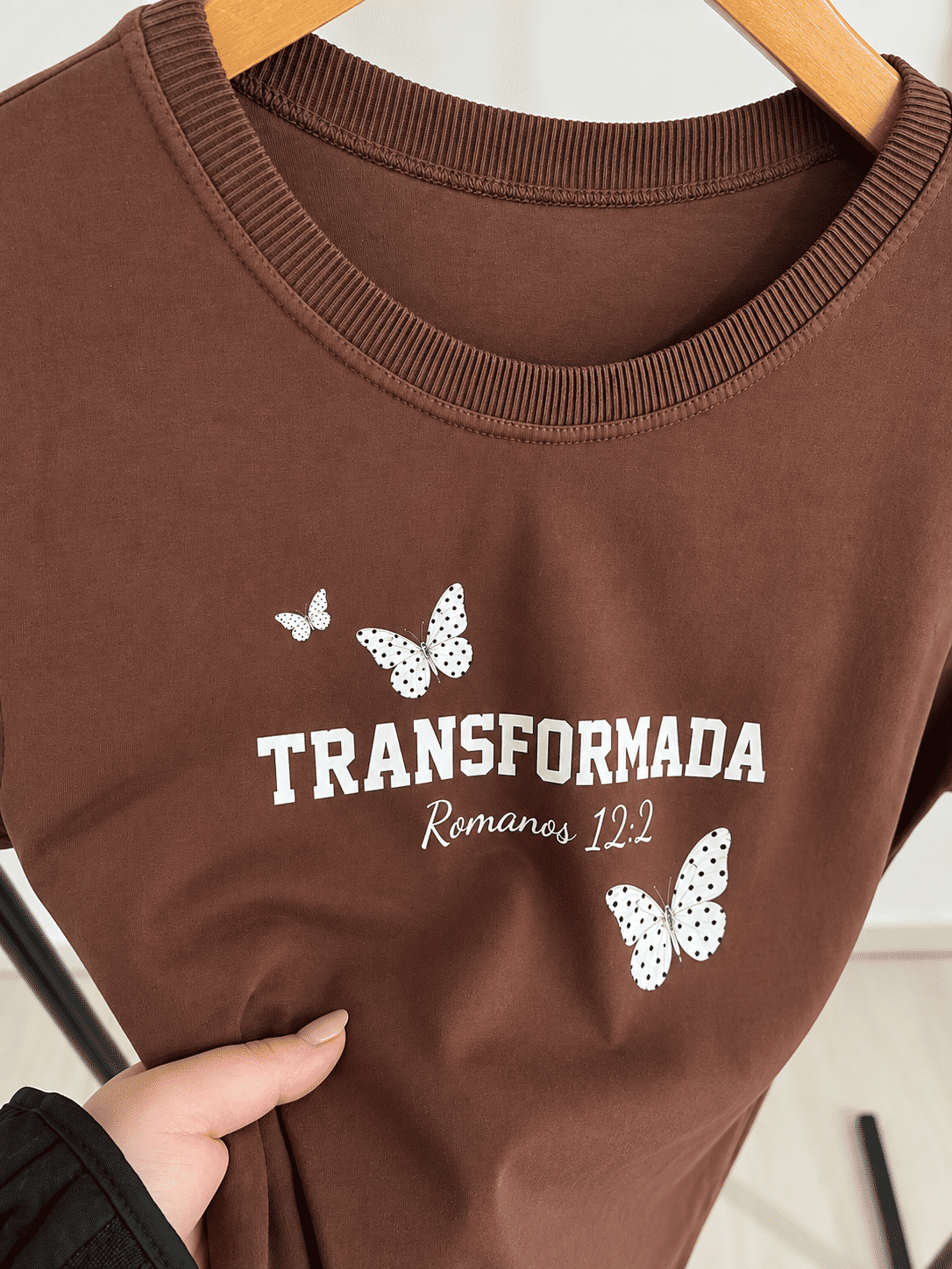 Tshirt Premium - Romanos 12:2 - Marrom Tshirt Premium - Romanos 12:2 - Marrom