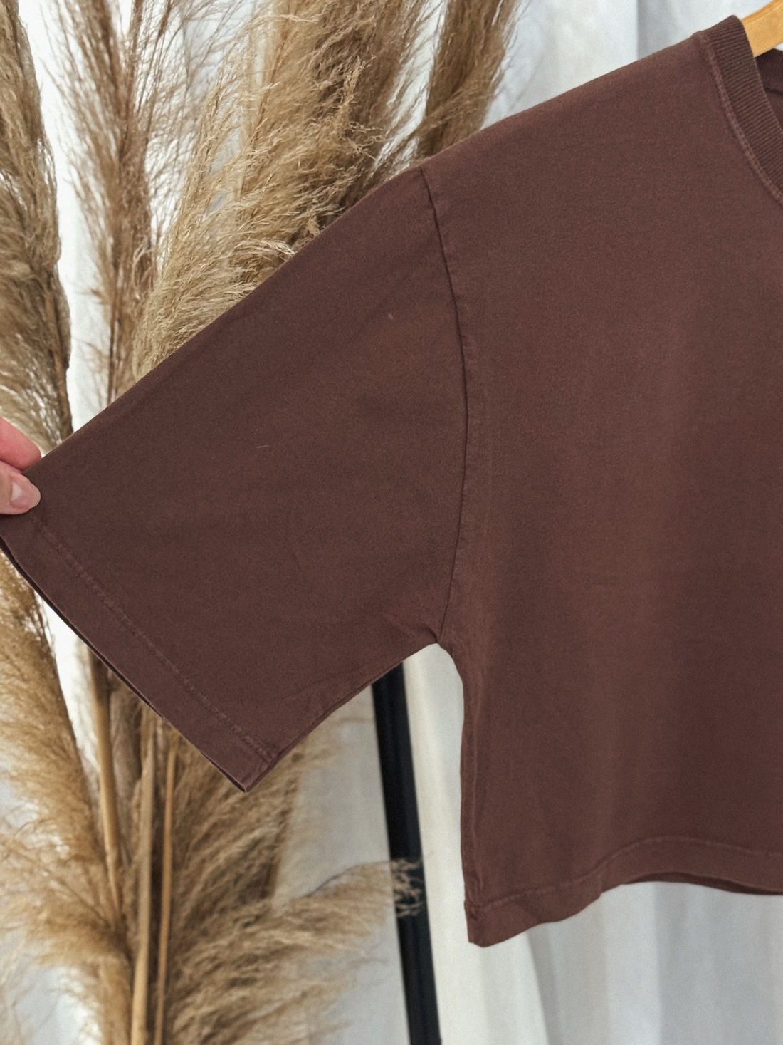 Cropped Oversized - Liso - Marrom