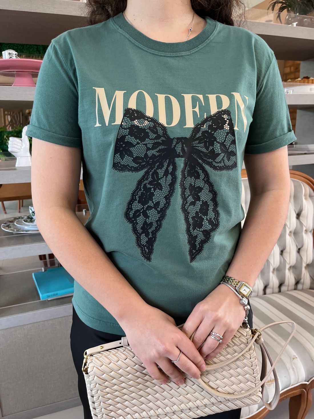 Tshirt Premium - Modern Laço - Verde Tshirt Premium - Modern Laço - Verde