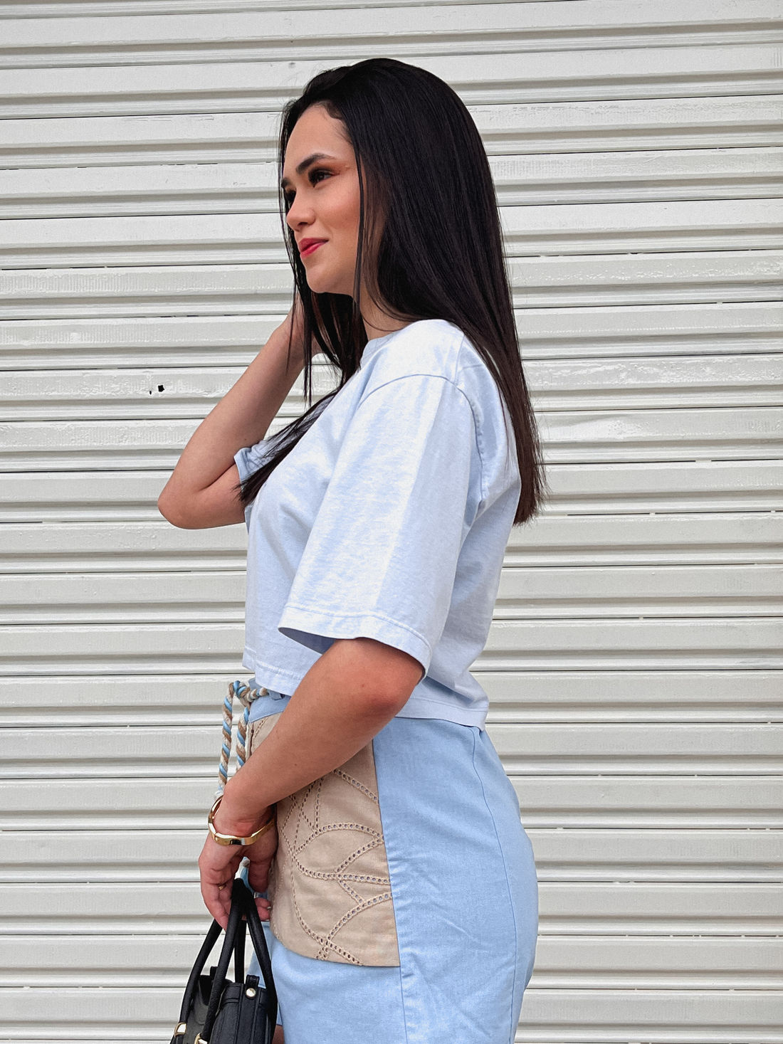 Cropped Oversized - Portofino - Azul Bebê Cropped Oversized - Portofino - Azul Bebê