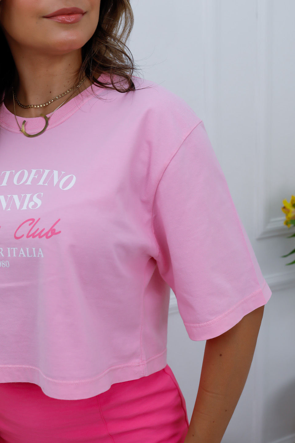 Cropped Oversized - Portofino - Rosa Bebê Cropped Oversized - Portofino - Rosa Bebê