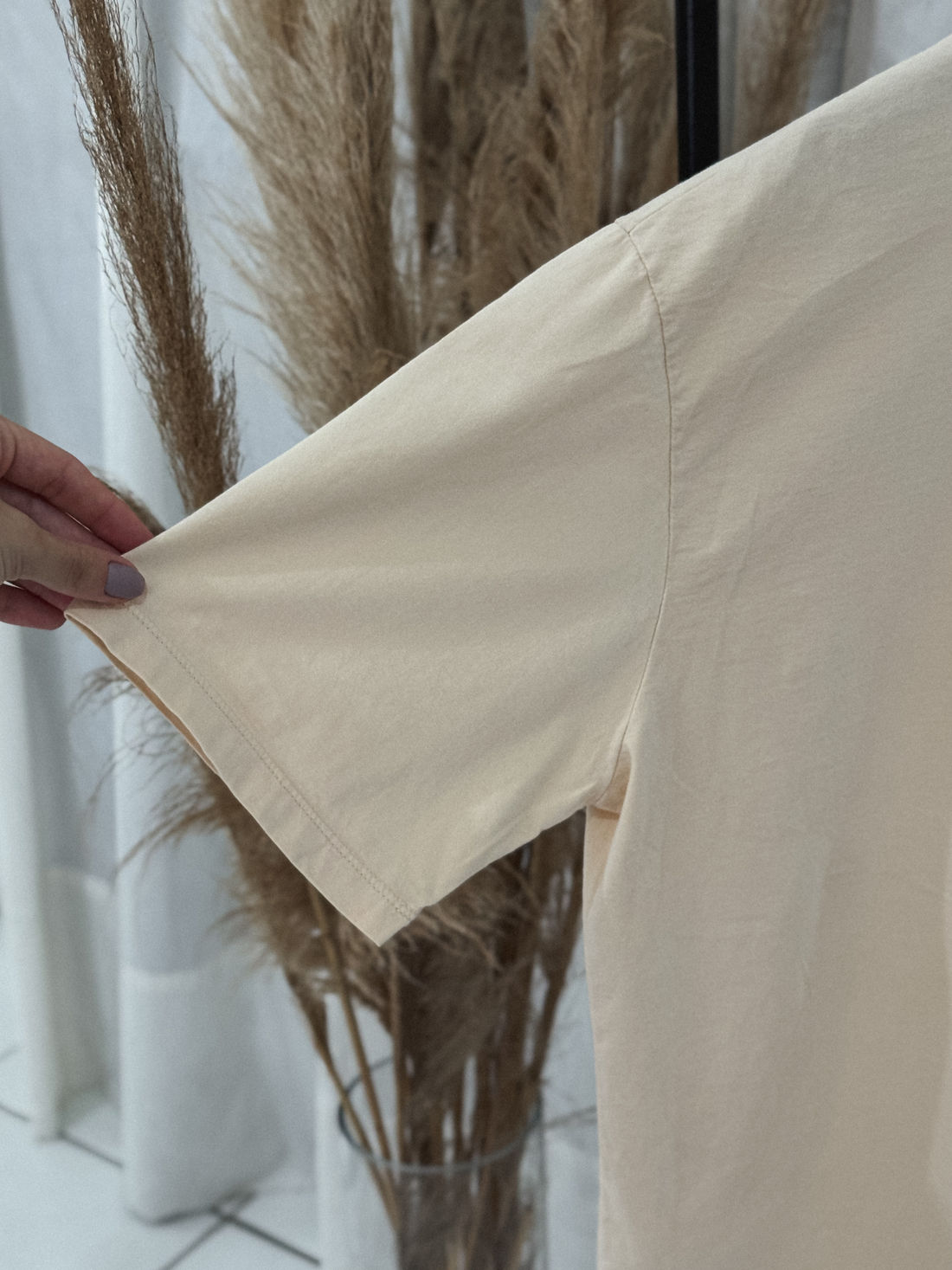 T-shirt Oversized - Dachshund - Bege