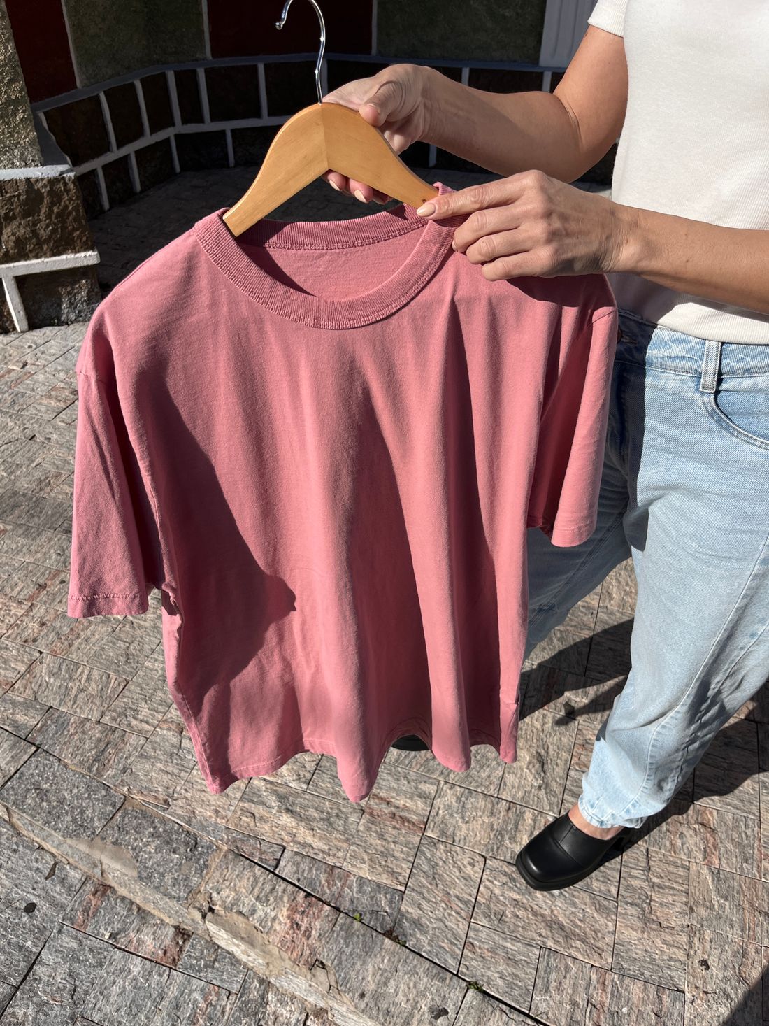 Tshirt Oversized - Jesus loves You - Rosa Chá Tshirt Oversized - Jesus loves You - Rosa Chá