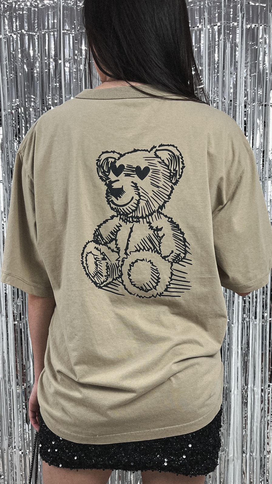 Tshirt Oversized - Teddy ❤ - Bege Escuro Tshirt Oversized - Teddy ❤ - Bege Escuro