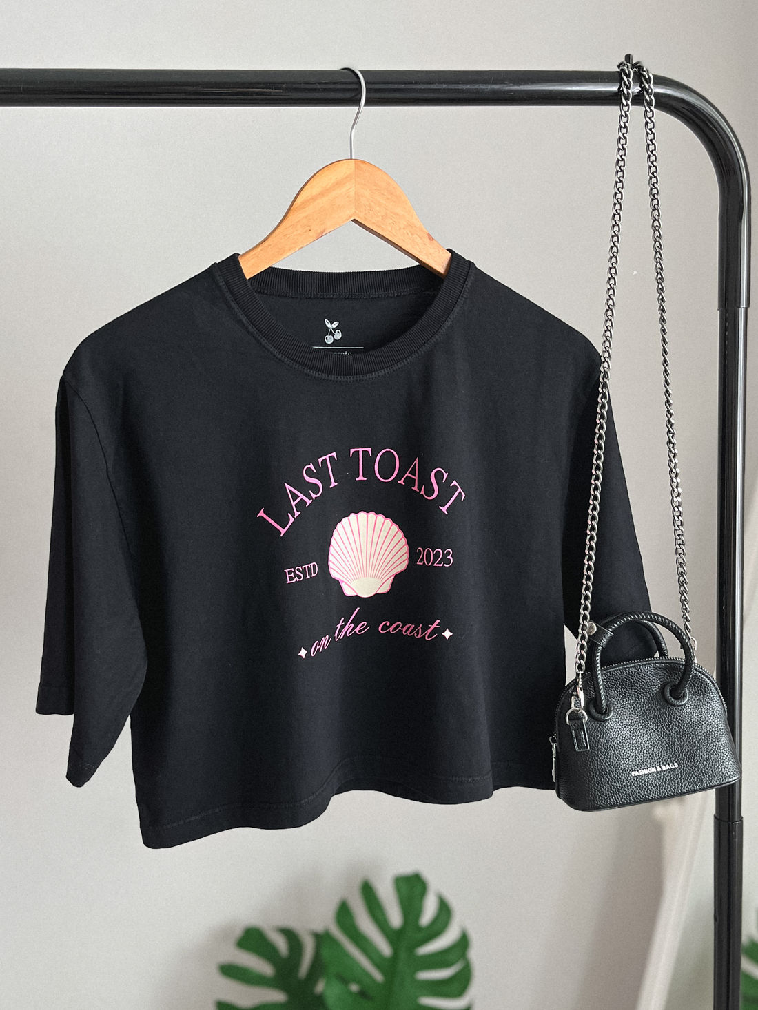 Cropped Oversized - Last Toast - Preta