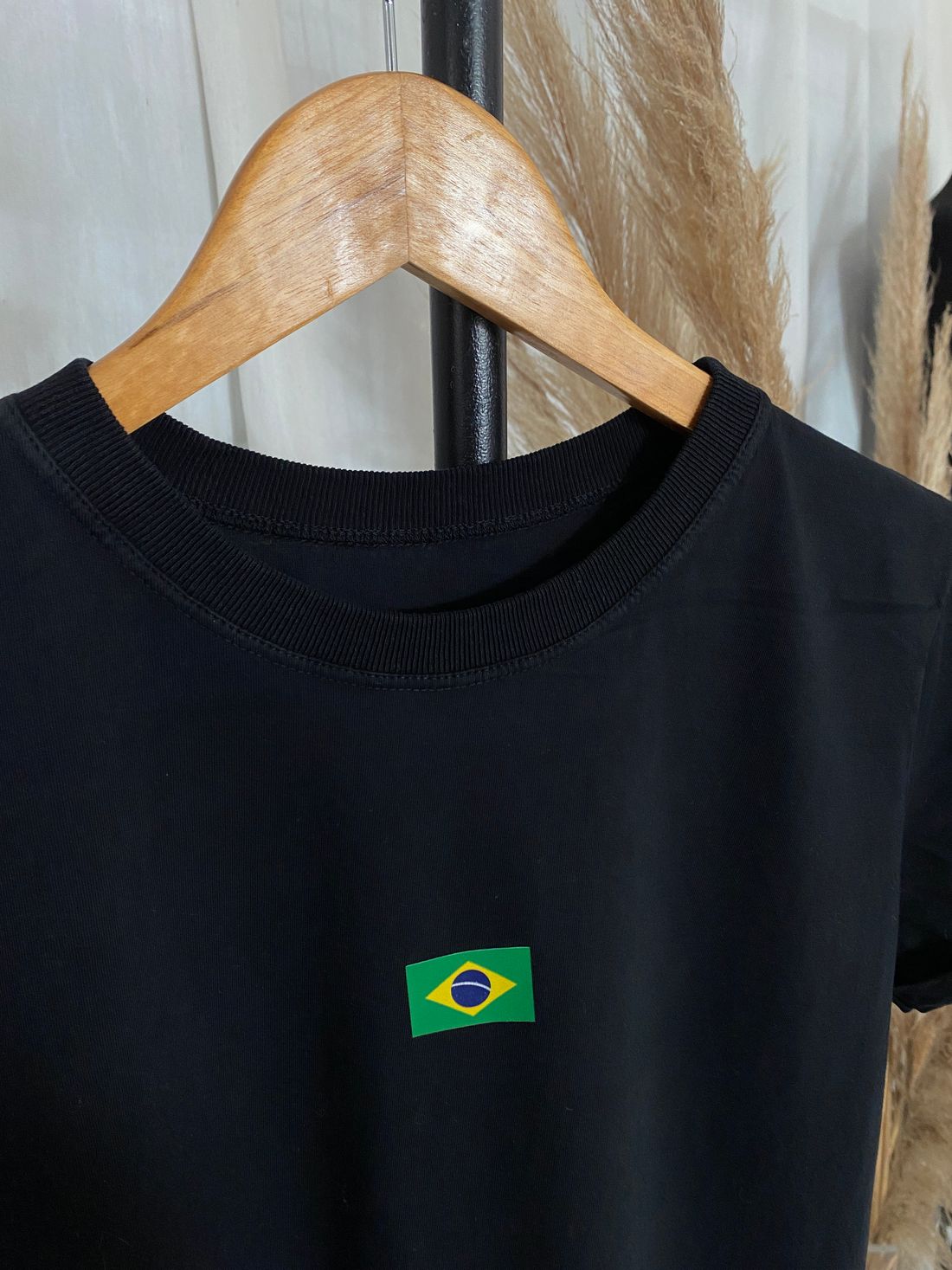 Tshirt Premium - Bandeira do Brasil - Preta Tshirt Premium - Bandeira do Brasil - Preta