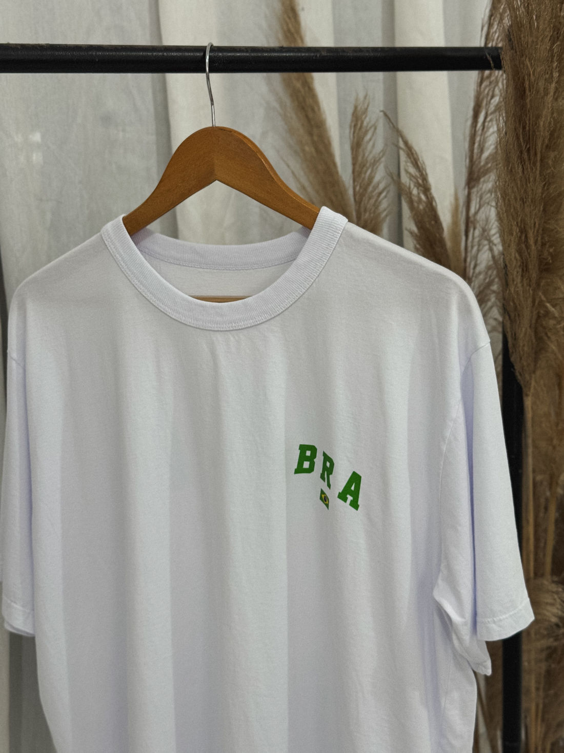 Tshirt Oversized - BRA verde - Branca
