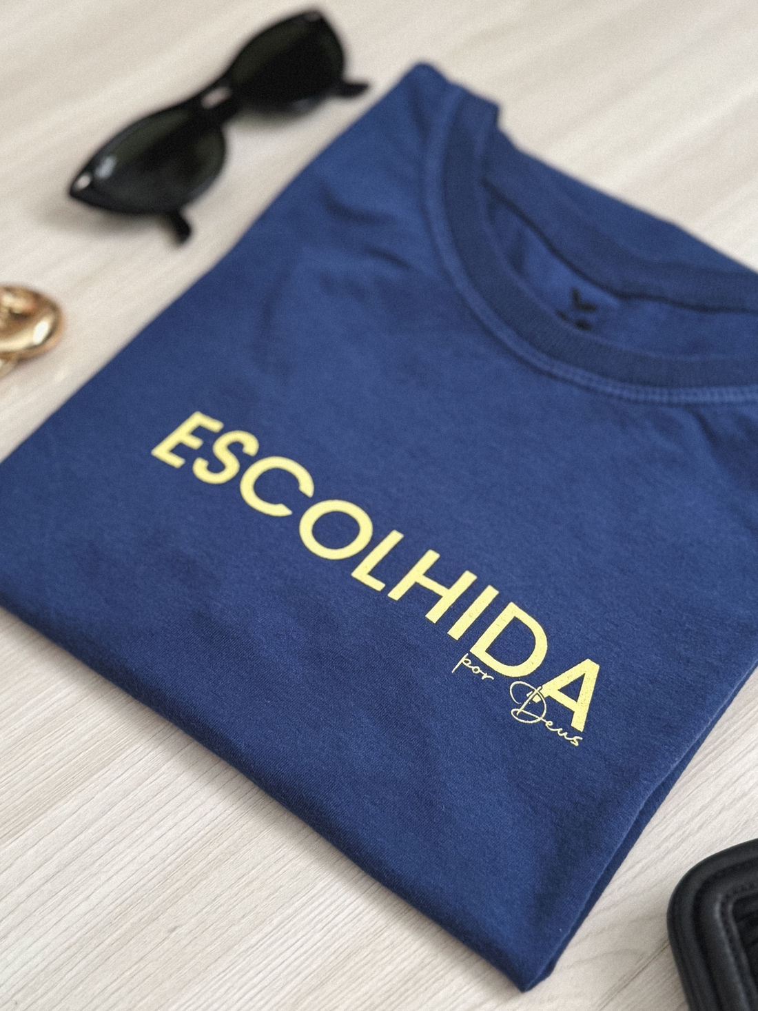 Tshirt Premium - Escolhida - Azul Marinho Tshirt Premium - Escolhida - Azul Marinho