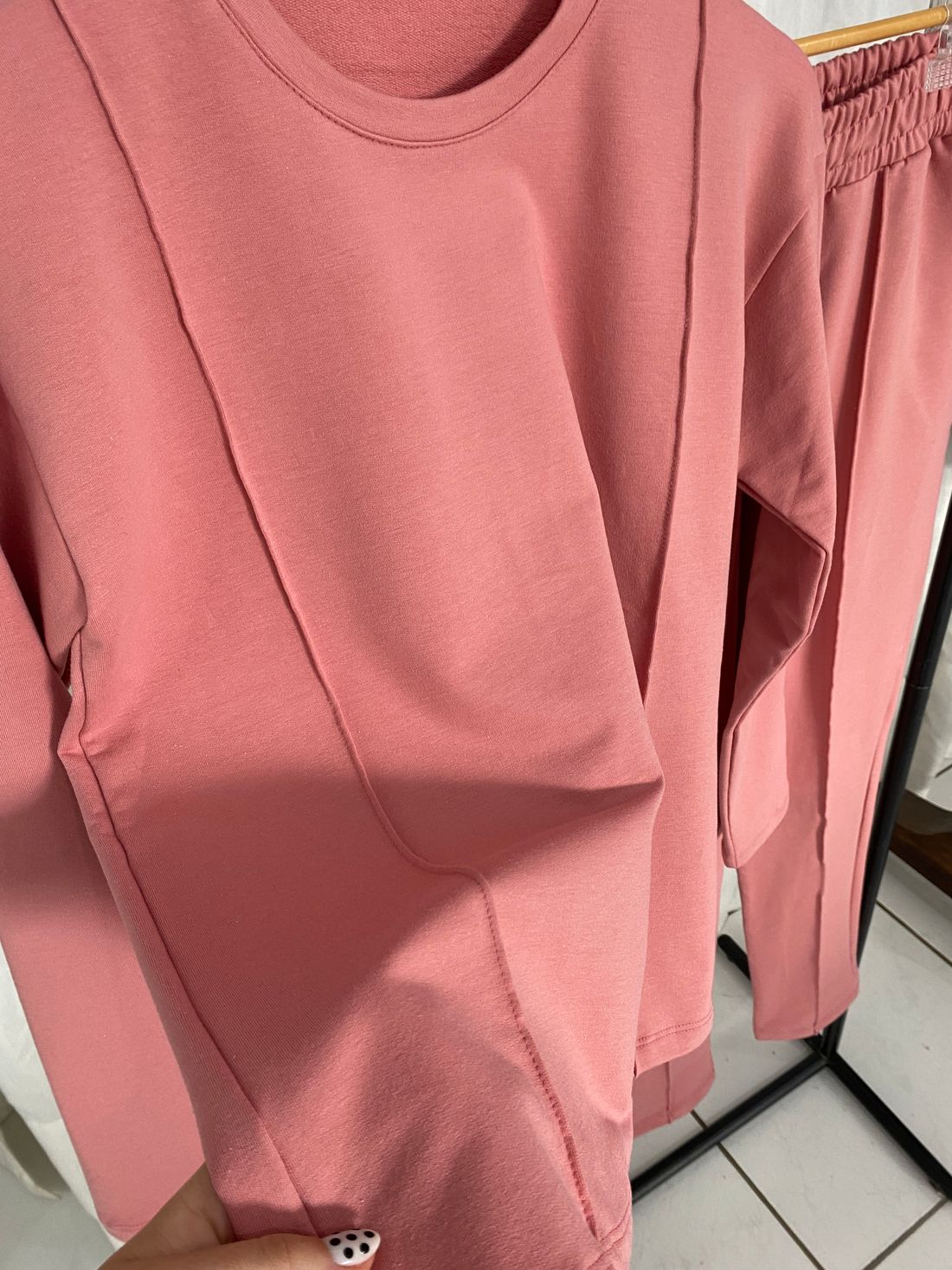Conjunto de Molecotton Gaby - Rosa Chá Conjunto de Molecotton Gaby - Rosa Chá
