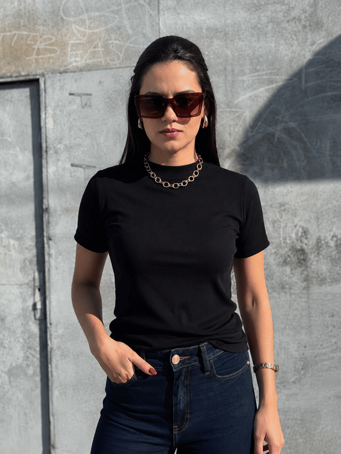Blusa Anne Preta Blusa Anne Preta