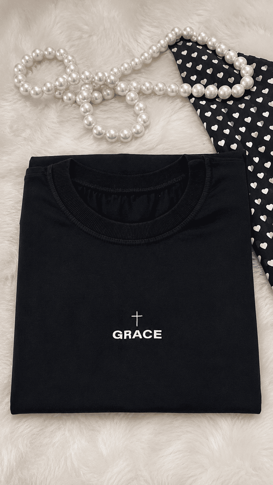 Tshirt Premium - Grace - Preta Tshirt Premium - Grace - Preta