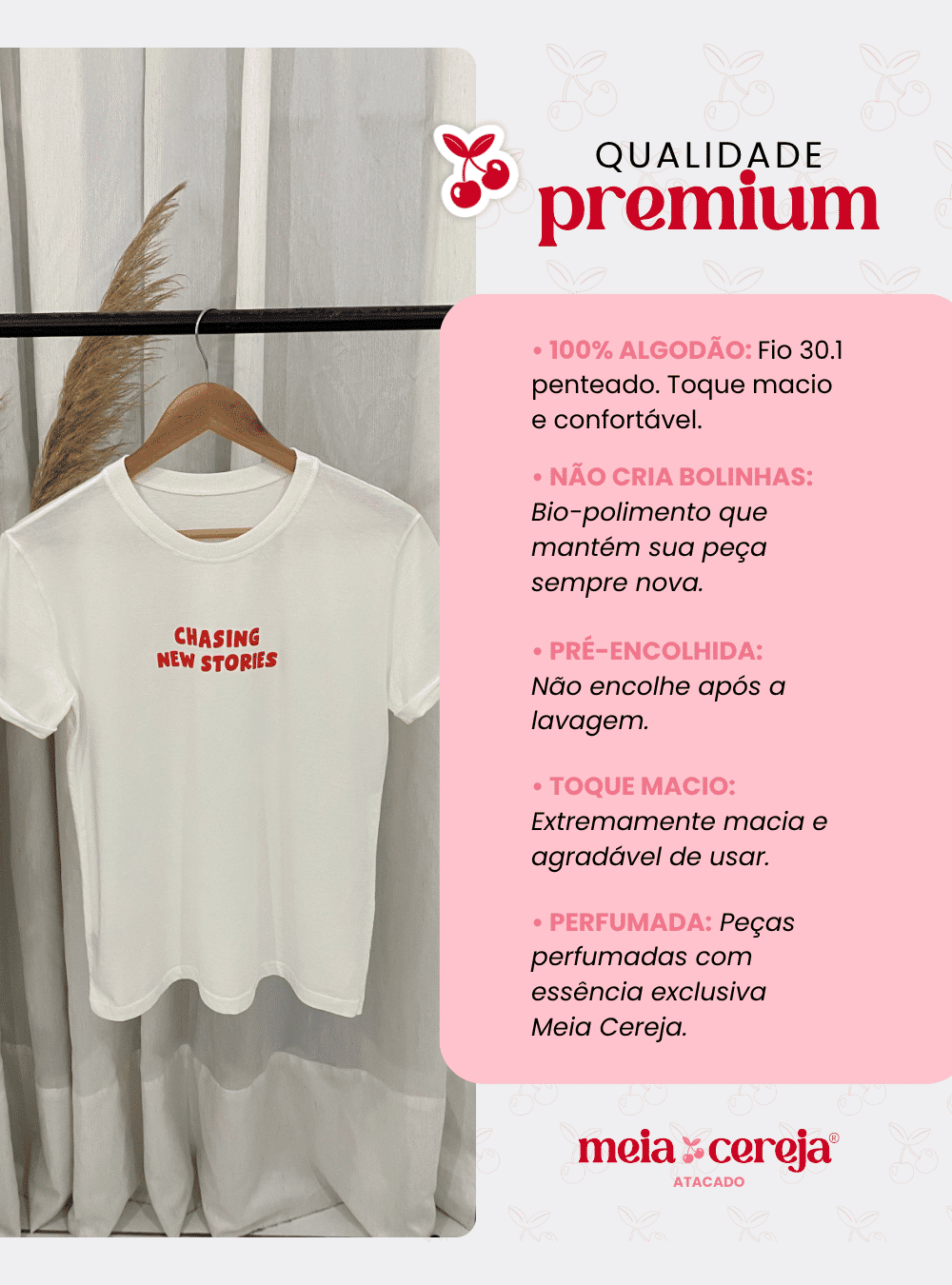 Tshirt Premium - Chasing New Stories - Off White