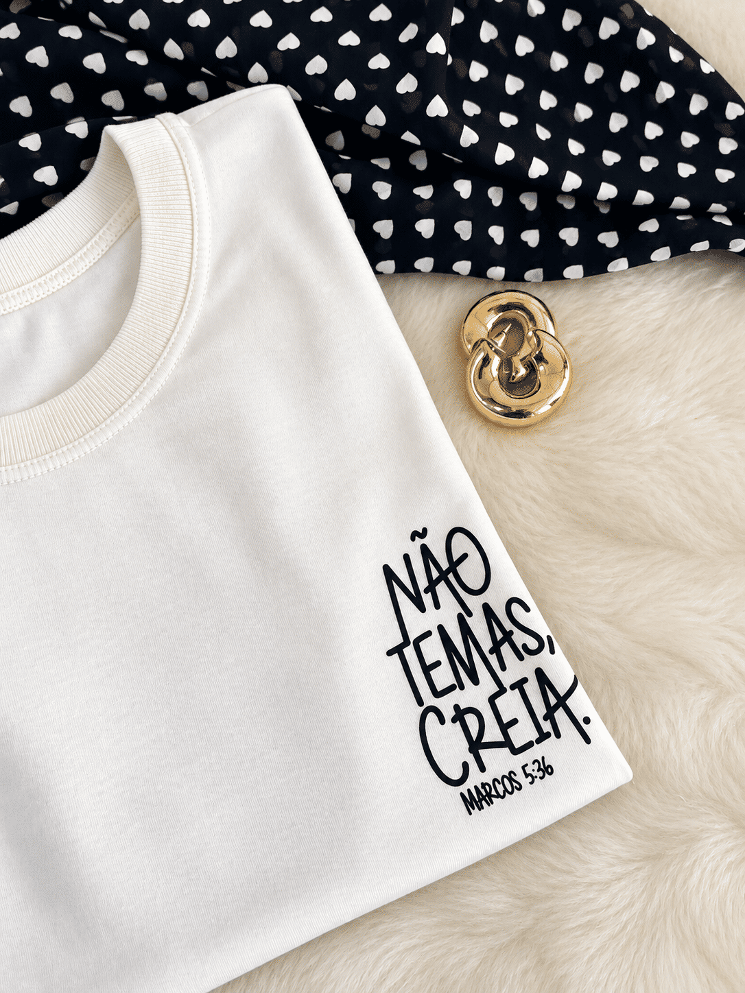 Tshirt Premium - Marcos 5:36 DTF - Off White Tshirt Premium - Marcos 5:36 DTF - Off White