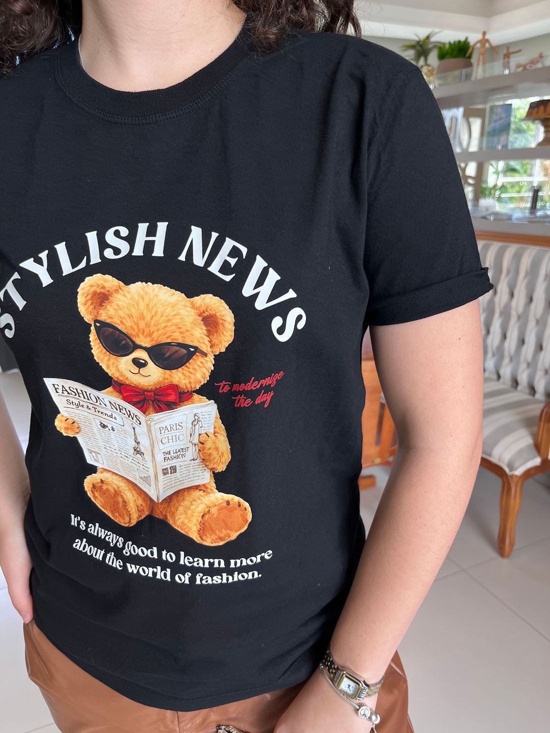 Tshirt Premium - Stylish News - Preto Tshirt Premium - Stylish News - Preto