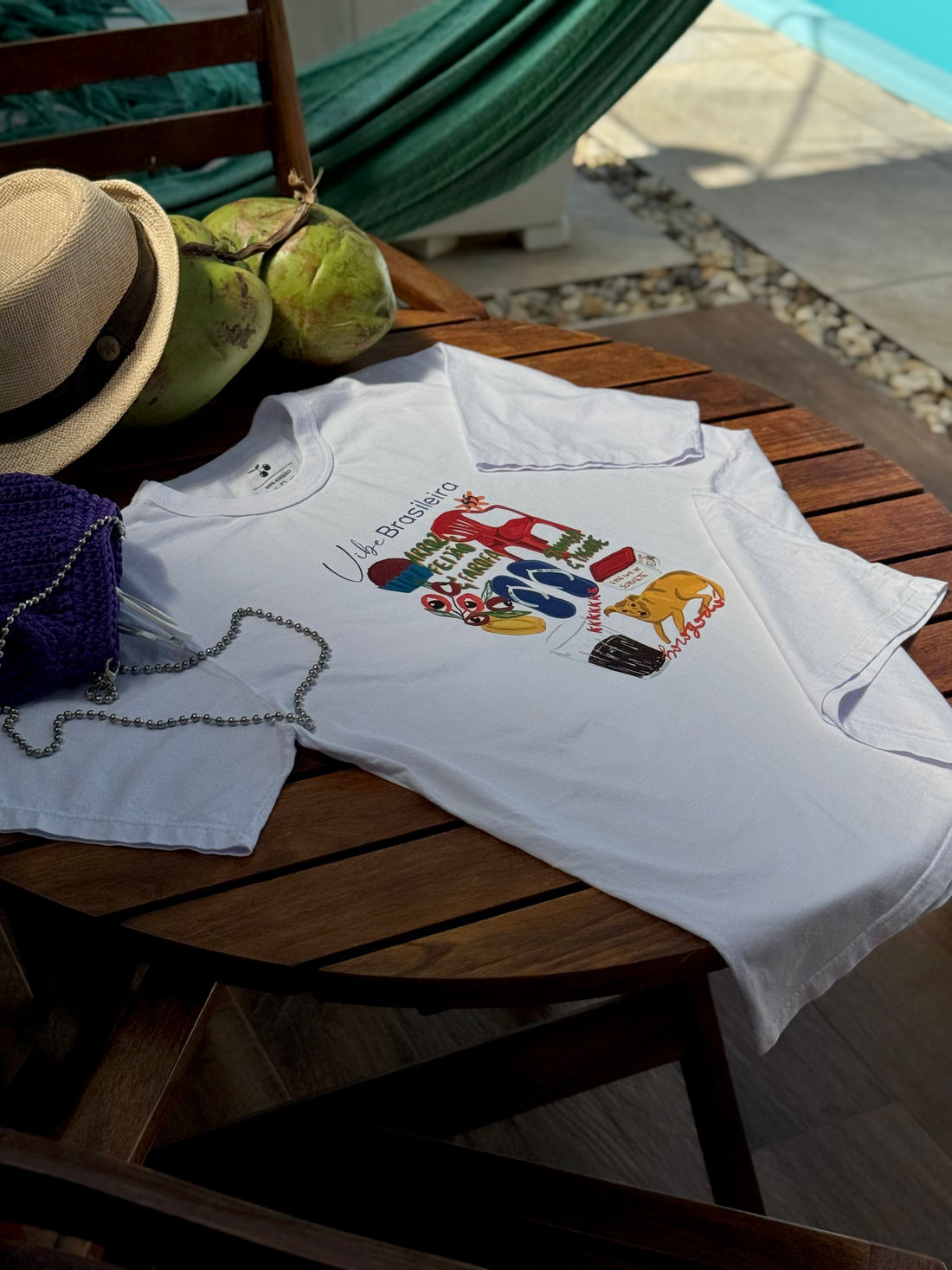 T-shirt Oversized - Vibe Brasileira DTF - Branca