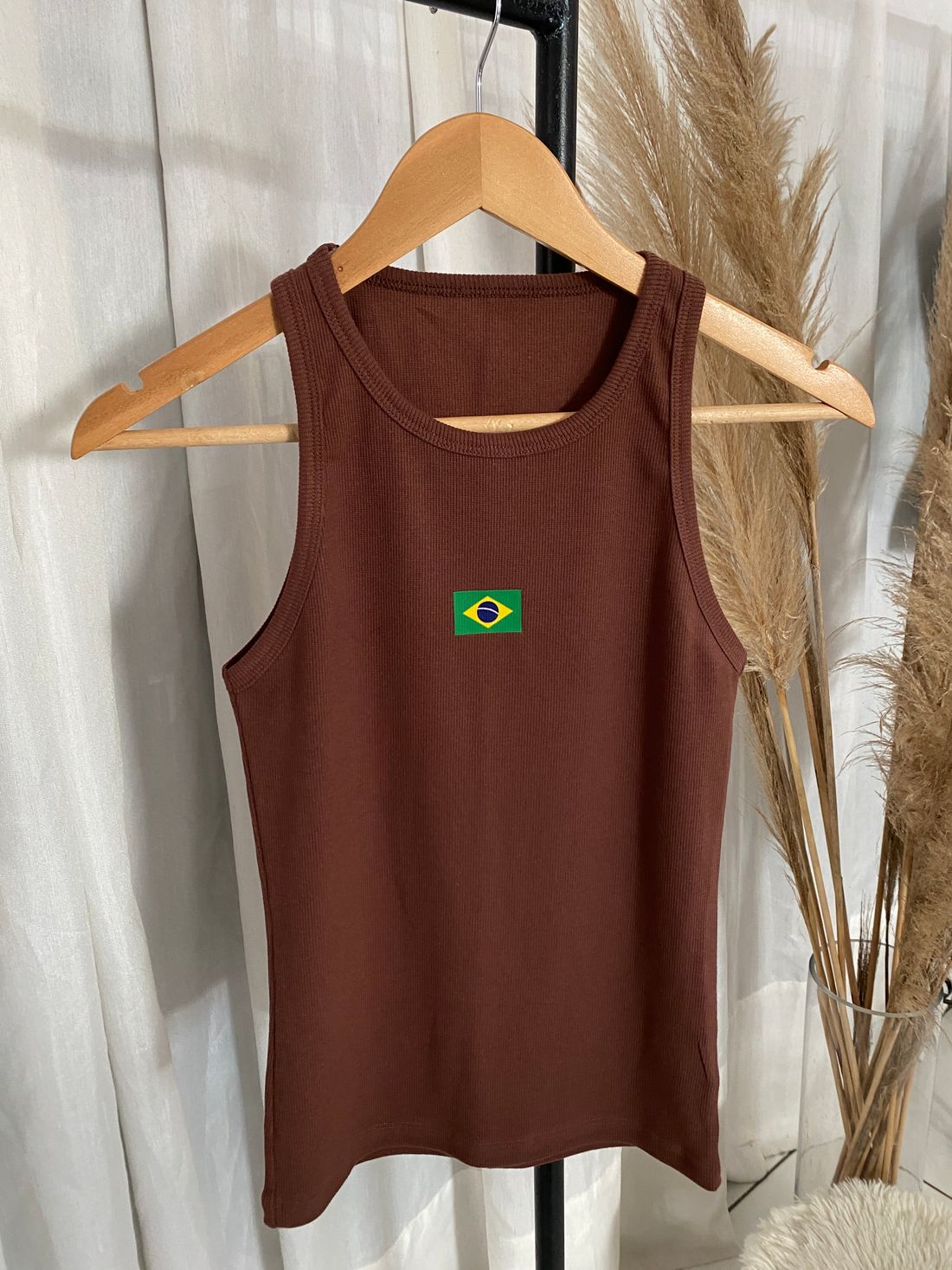 Regata Nadador Ayla Brasil - Marrom Regata Nadador Ayla Brasil - Marrom