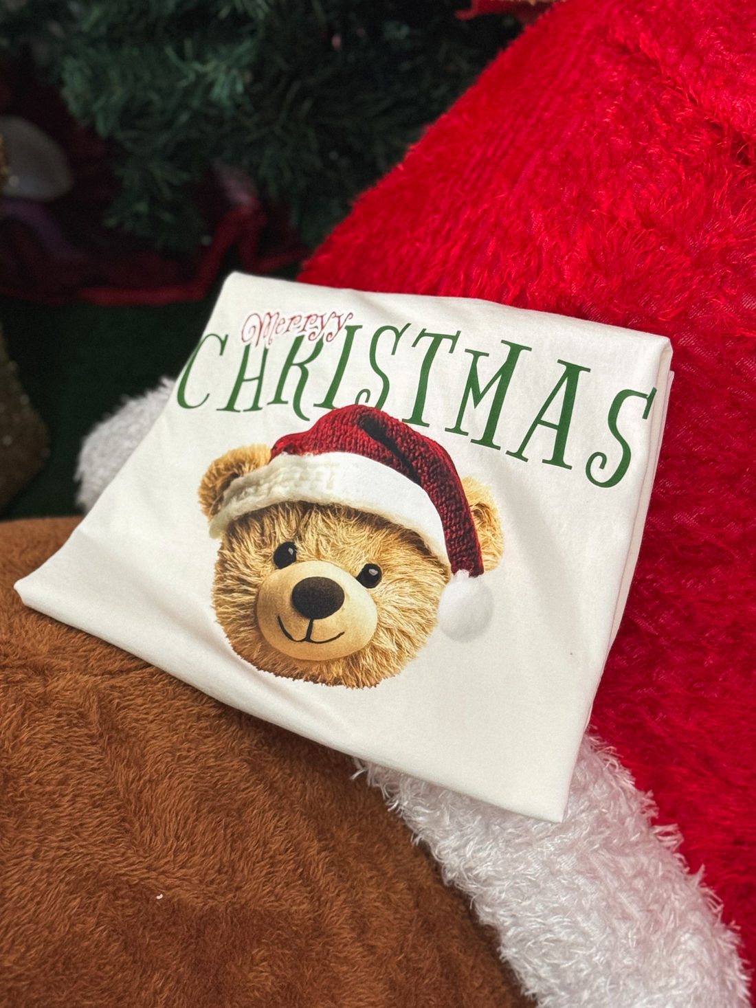 Tshirt Premium - Merryy Christmas DTF - Off White Tshirt Premium - Merryy Christmas DTF - Off White