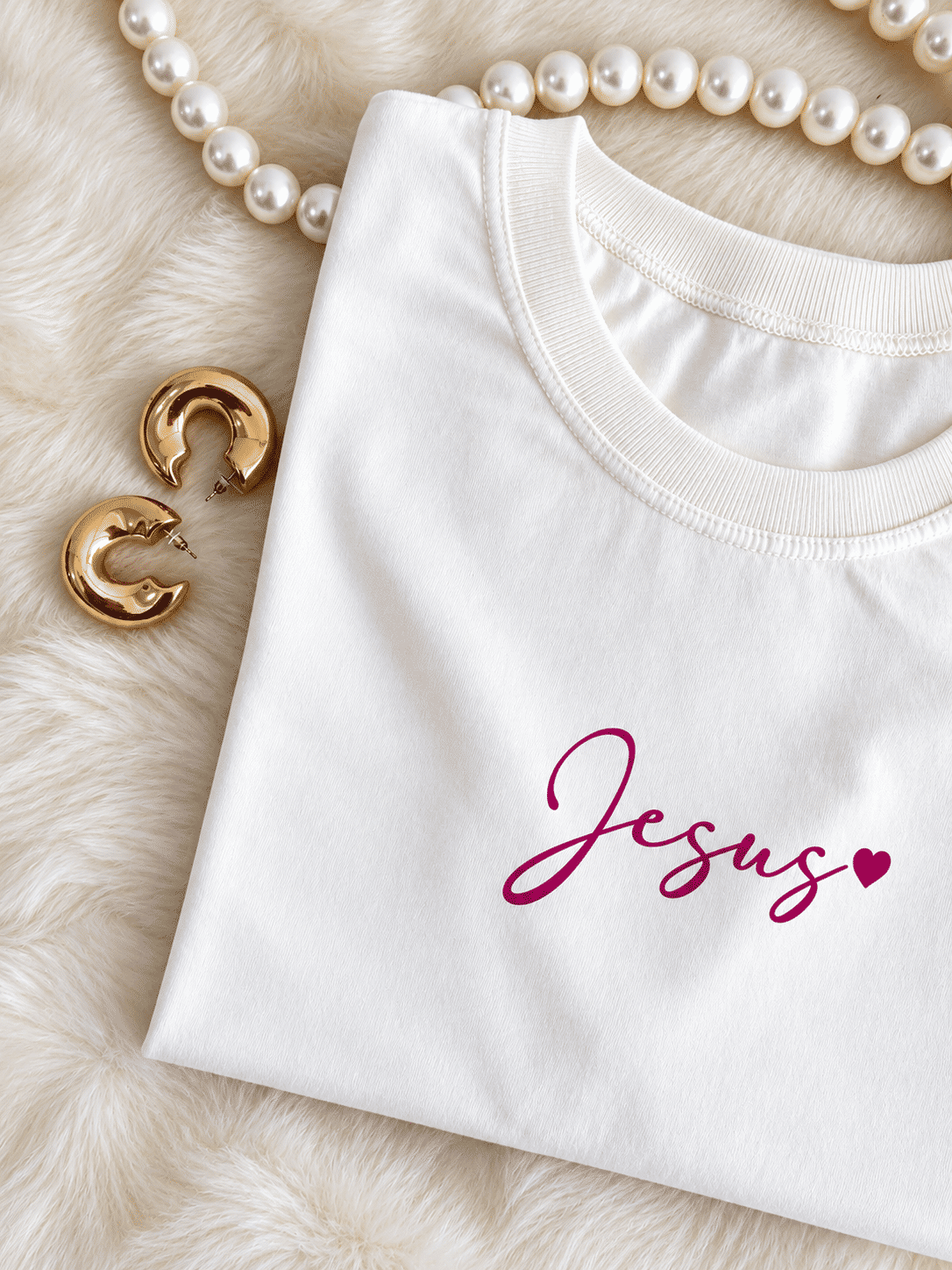 Tshirt Premium - Jesus Cristo DTF - Off White Tshirt Premium - Jesus Cristo DTF - Off White