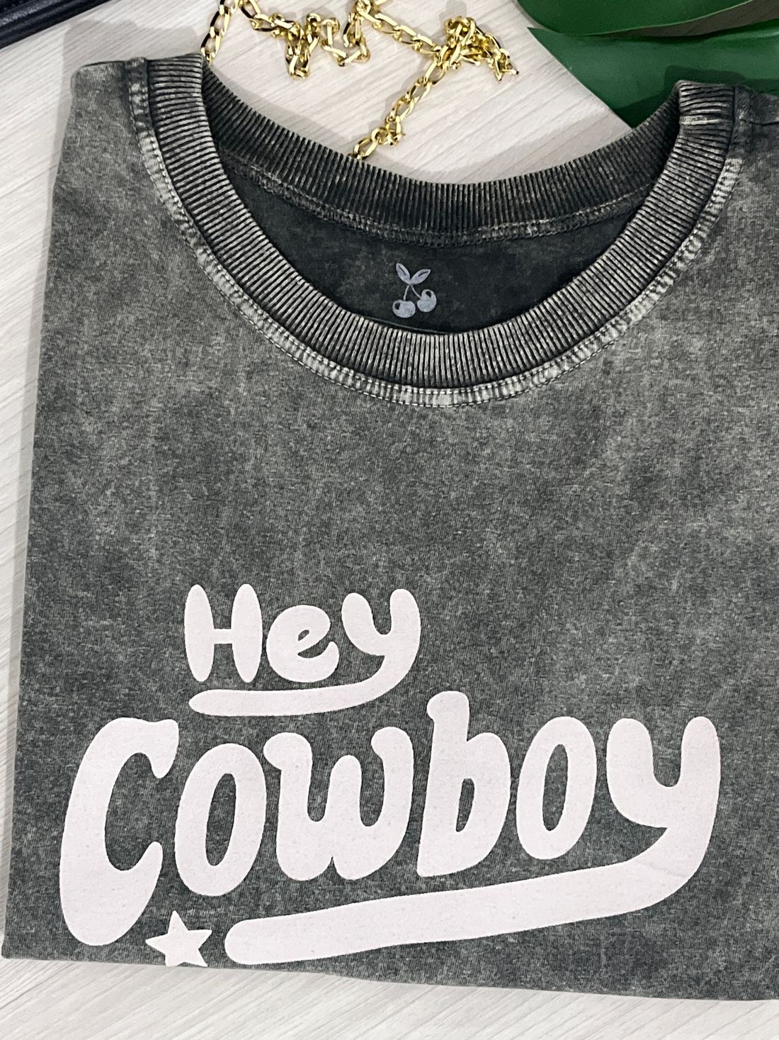 Tshirt Premium - Hey Cowboy - Marmorizado