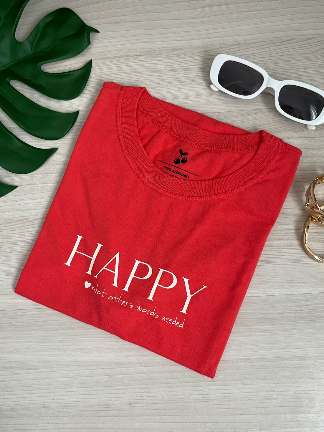 Tshirt Premium - Happy - Vermelho Tshirt Premium - Happy - Vermelho