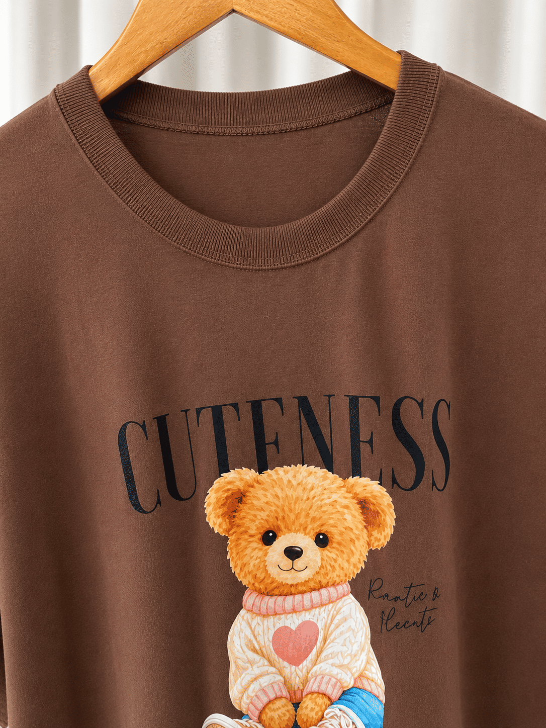 Tshirt Oversized - Cuteness - Marrom Tshirt Oversized - Cuteness - Marrom