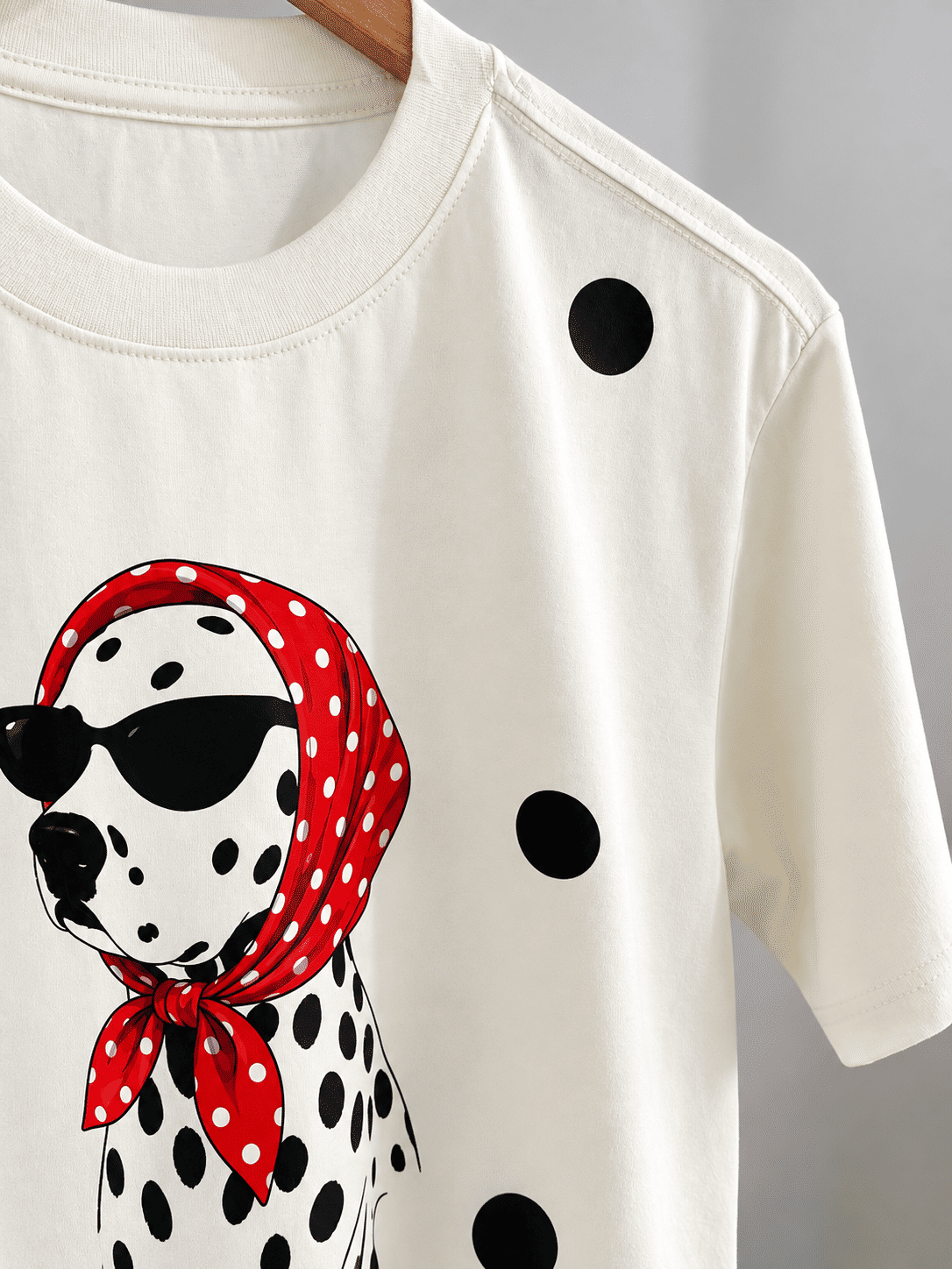Camiseta Dalmata Poá - Branca Camiseta Dalmata Poá - Branca
