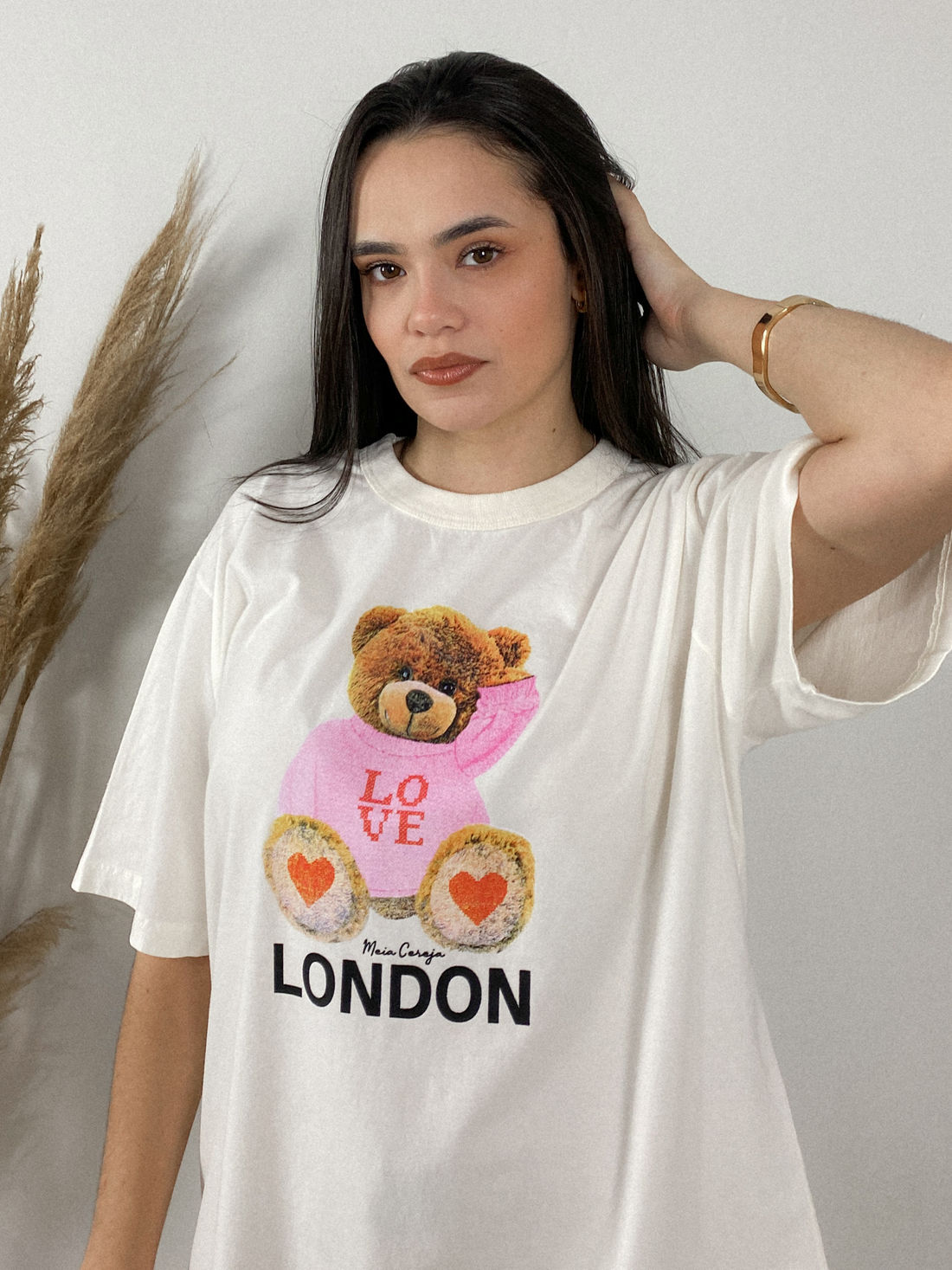 Tshirt Oversized - Teddy London - Branco Tshirt Oversized - Teddy London - Branco