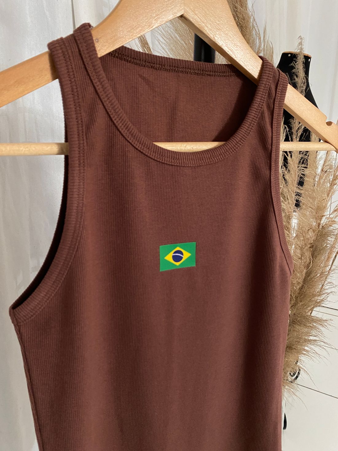 Regata Nadador Ayla Brasil - Marrom Regata Nadador Ayla Brasil - Marrom
