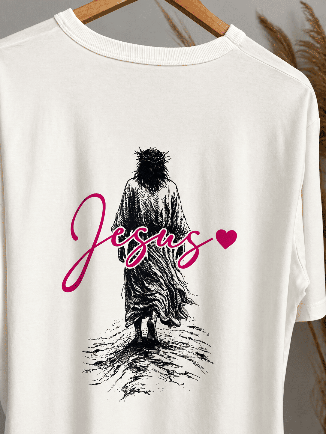 Tshirt Oversized - Jesus Cristo DTF - Off White Tshirt Oversized - Jesus Cristo DTF - Off White