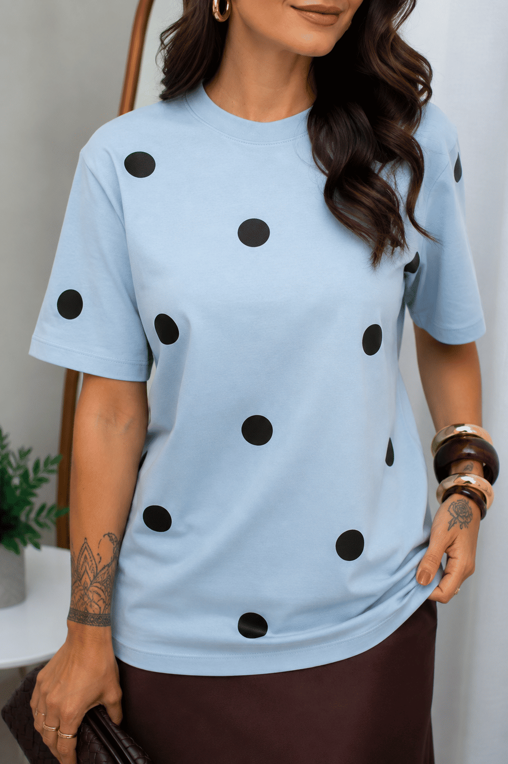 Camiseta de Poá - Azul Bebê Camiseta de Poá - Azul Bebê