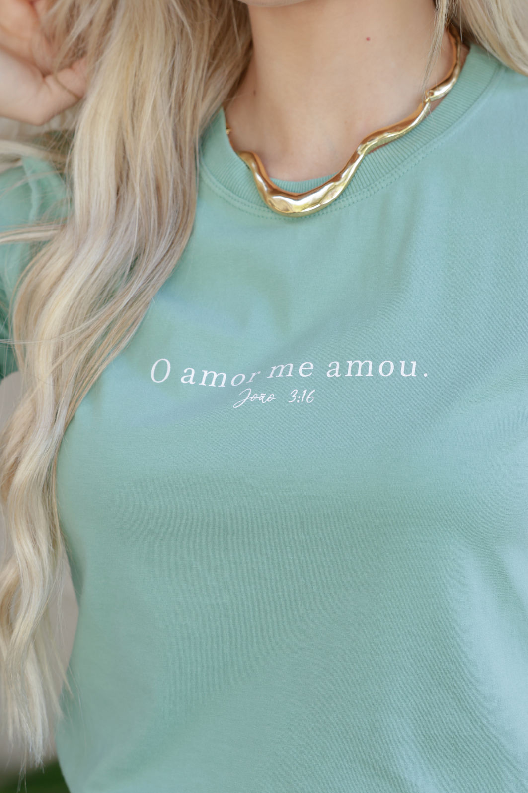 Tshirt Premium - O Amor me Amou - Verde Oliva